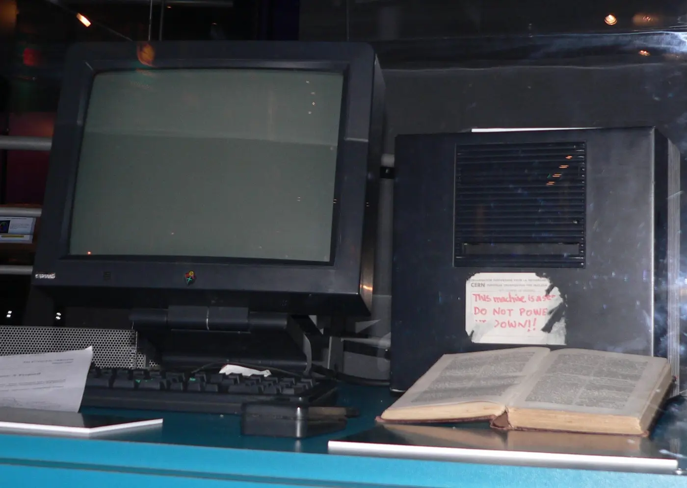 The NeXT computer used as the first World Wide Web server at CERN.